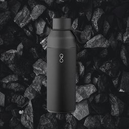 Ocean Bottle - Black - distributed by Jasani - sustainable impact drinkware