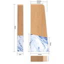 ORIKUM - eco-neutral - Recycled Bottle lids and FSC Beech Wood Award - White / Blue
