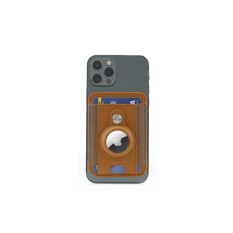 MARZ - Santhome® Magnetic Phone Cardholder with Santhome Tag Pocket - Tan