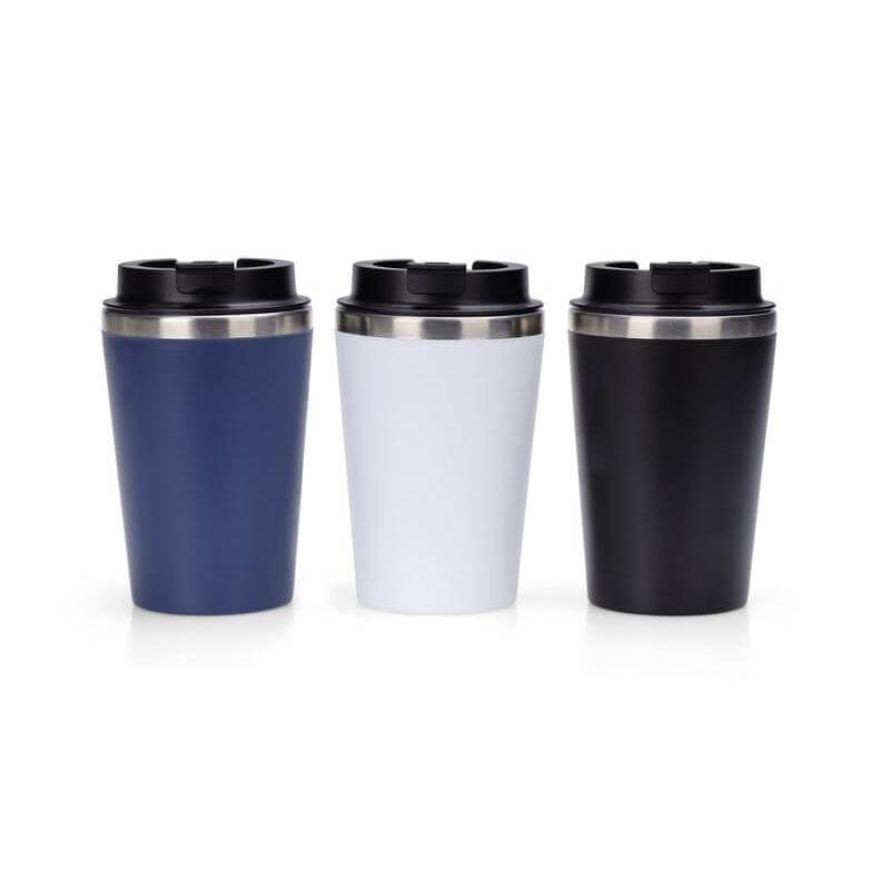 MOSS - Giftology Steel/PP Double Wall Tumbler - 350ml - White