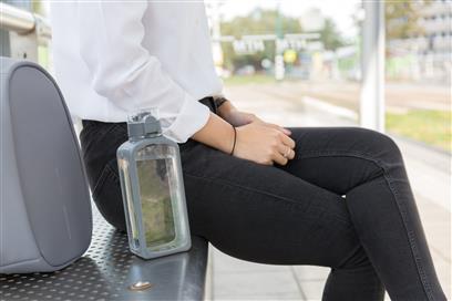SQUARED – Lockable Leak Proof Tritan Water Bottle-Transparent