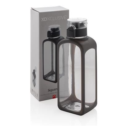 SQUARED – Lockable Leak Proof Tritan Water Bottle-Transparent