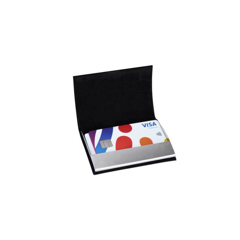 IRTA - Executive Set of Passport Cover, Name Card Holder and Metal Pen - Black