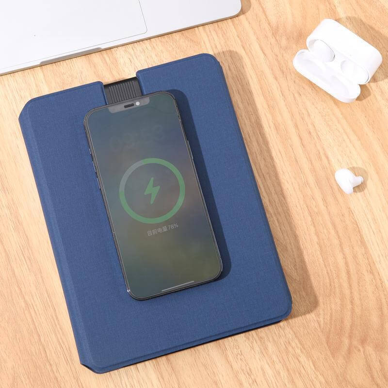 ONEX - CHANGE ZERO Recycled 10000mAh 15W MagSafe Wireless A5 Organizer 32GB - Navy Blue