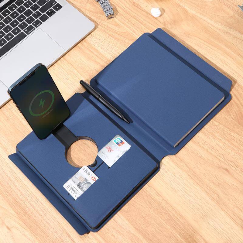 ONEX - CHANGE ZERO Recycled 10000mAh 15W MagSafe Wireless A5 Organizer 32GB - Navy Blue