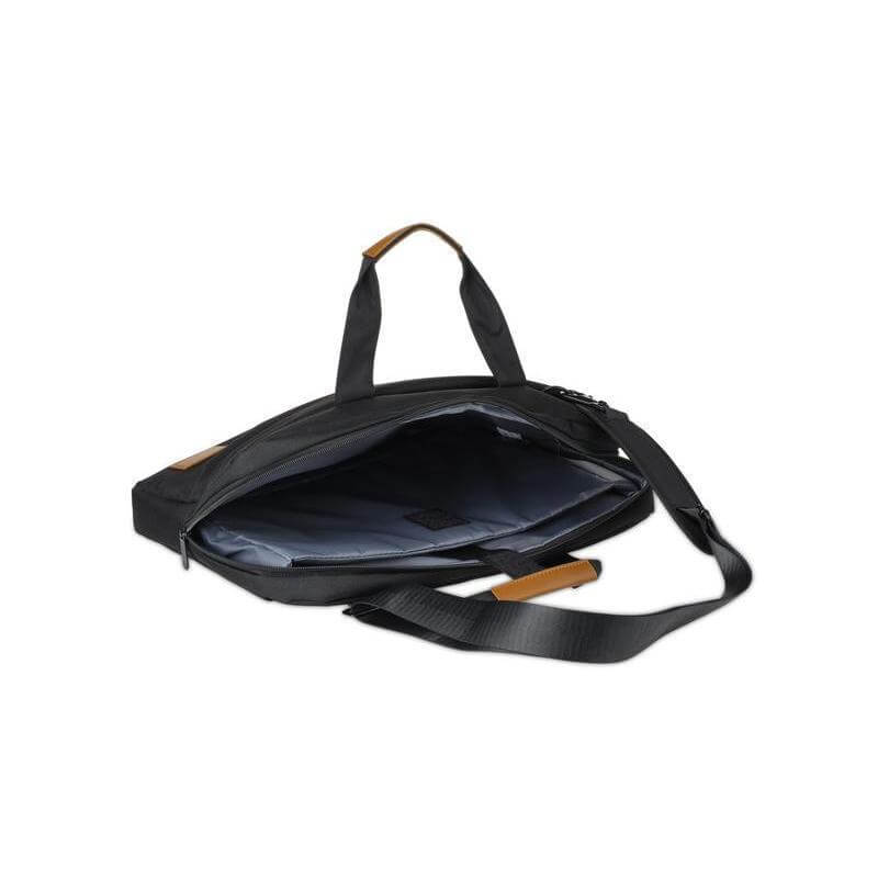 SLOTEN - Santhome® 15" Laptop Bag - Black/Tan