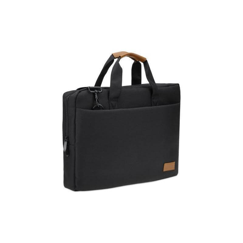 SLOTEN - Santhome® 15" Laptop Bag - Black/Tan