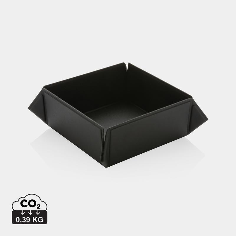 Swiss Peak® RCS Recycled PU Foldable Magnetic Storage Tray - Black