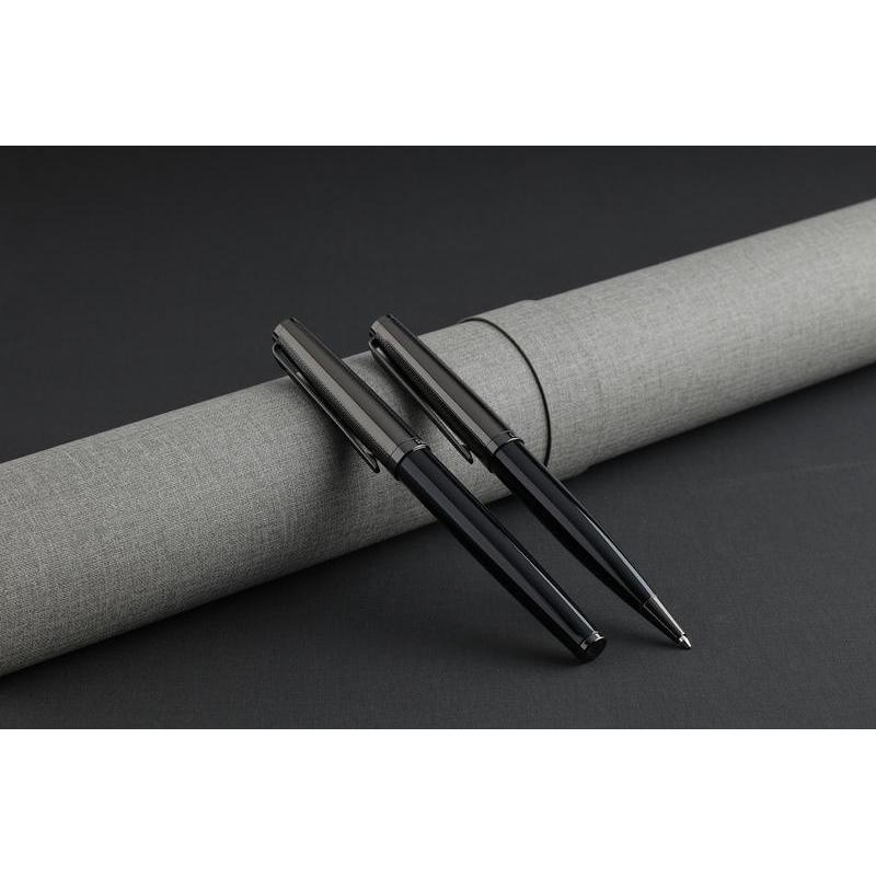 KIRAZ - Santhome® Gift Set of 2 Luxury Pens - Black / Chrome