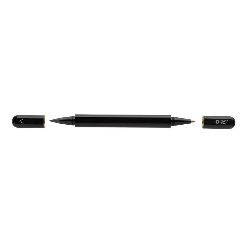 Swiss Peak® Storm RCS Recycled Aluminum Dual Tip Pen - Black