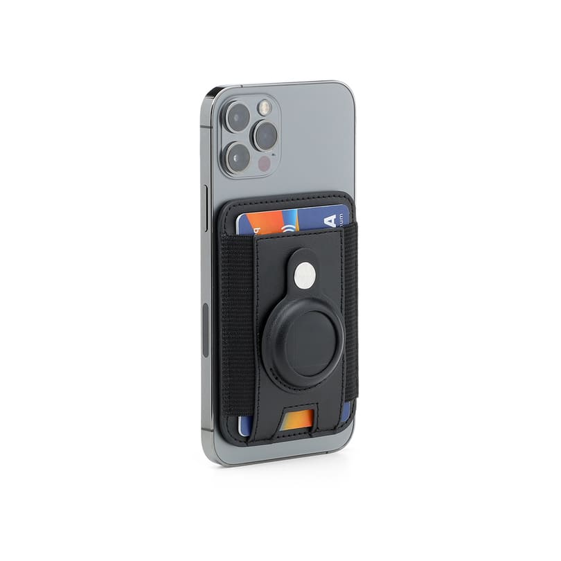 MARZ - Santhome® Magnetic Phone Cardholder with Santhome Tag Pocket - Black