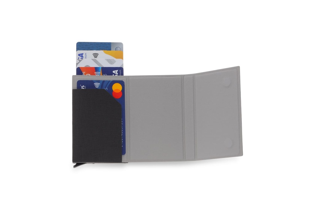 TESSIN - CHANGE ZERO Sustainable Gift Set with Refillable Notebook, Pen & Cardholder - Black