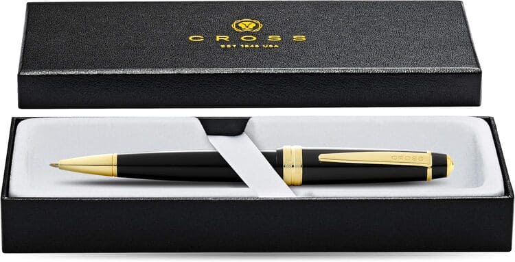 Cross Bailey Light™ Polished Black Resin and Gold Tone Ballpoint Pen