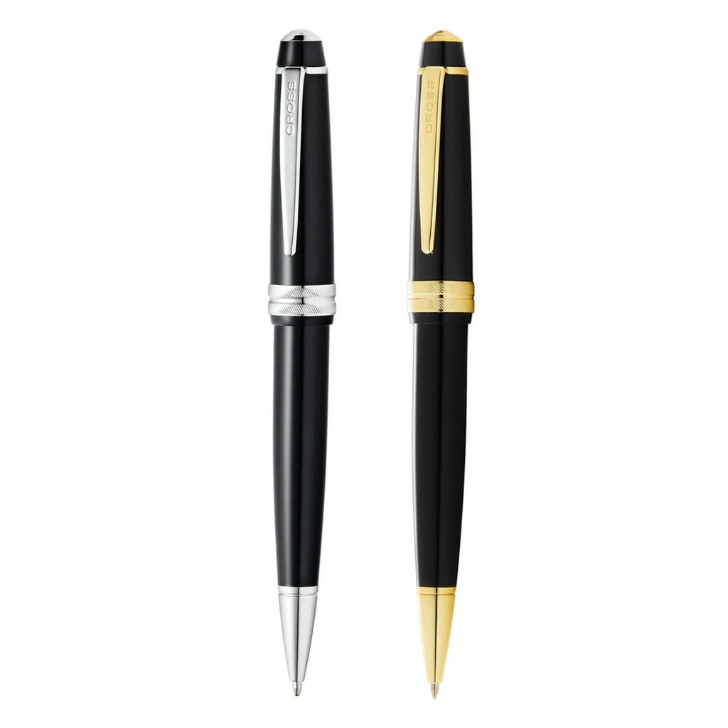 Cross Bailey Light™ Polished Black Resin with Polished Chrome Appointments Ballpoint Pen (Blue Ink)