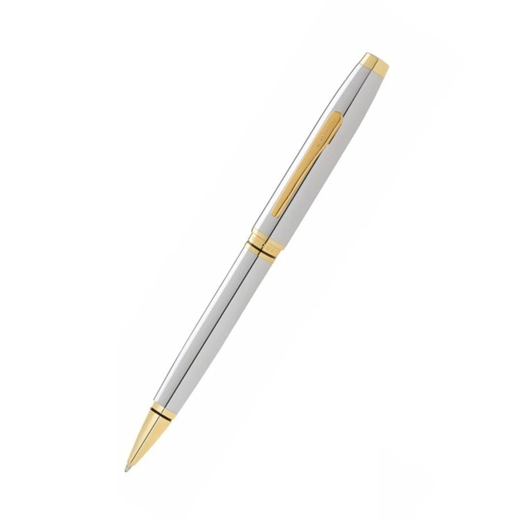 Cross Coventry Polished Chrome with Gold Tone Appointments Ballpoint Pen (Blue Ink)