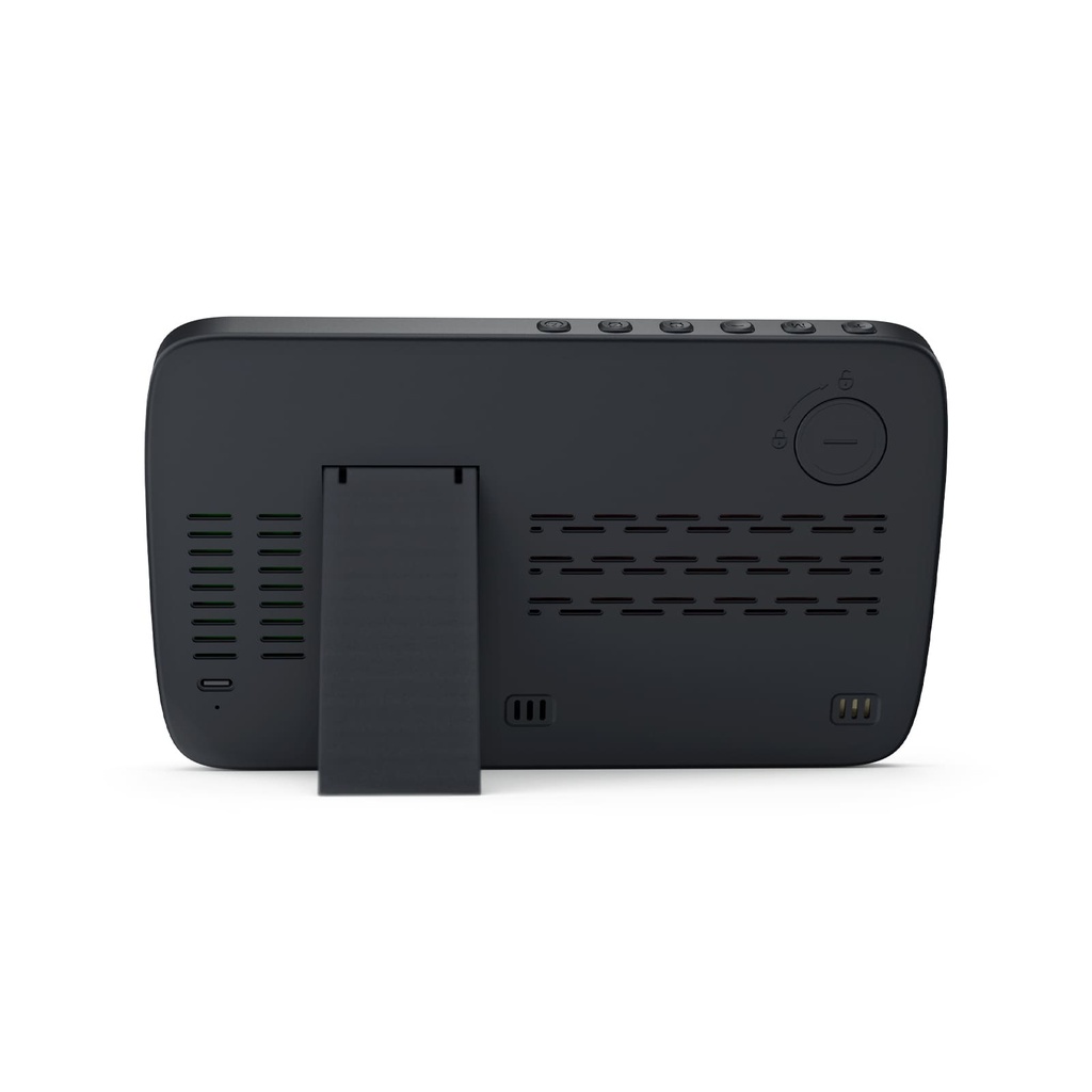 RISE - Giftology Digital Alarm Clock & Wireless Charger - Black
