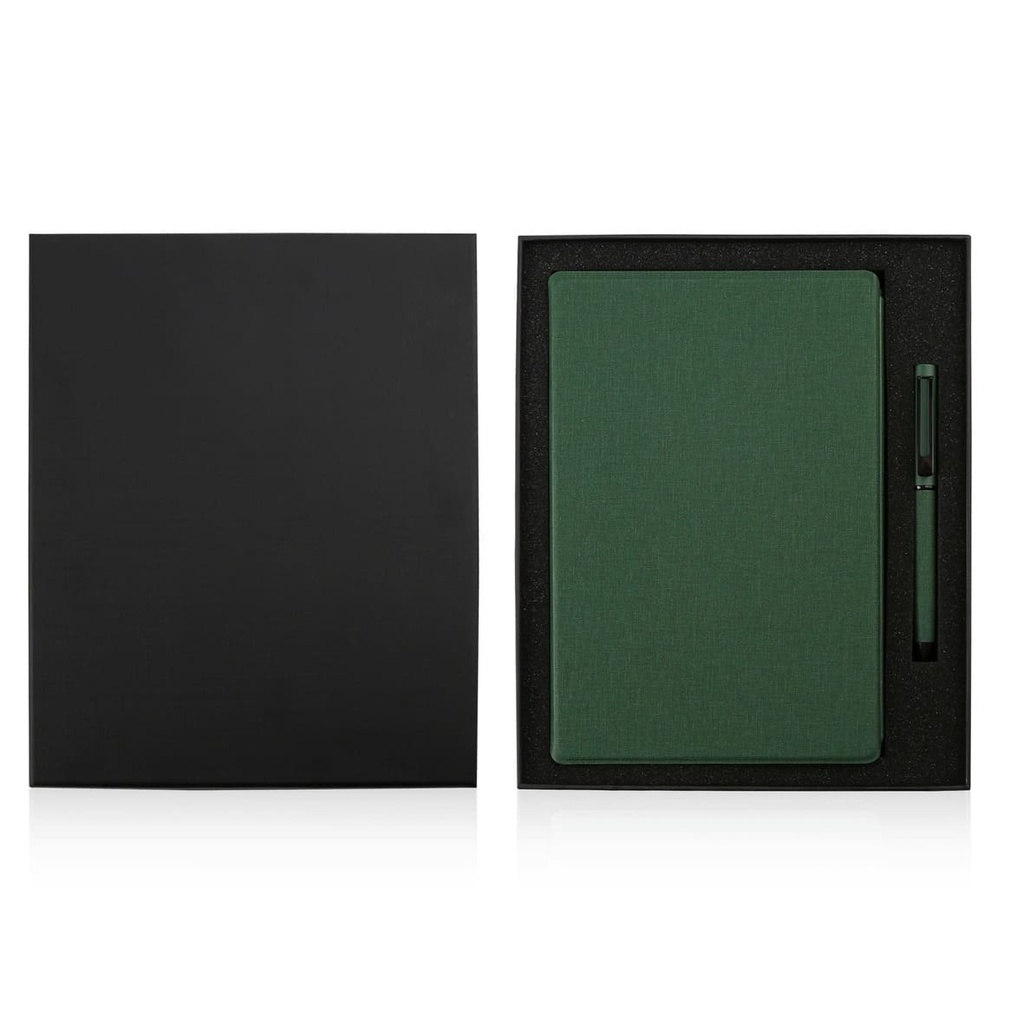 VARDIM - CHANGE ZERO Sustainable Gift Set with Refillable Notebook & Pen - Green