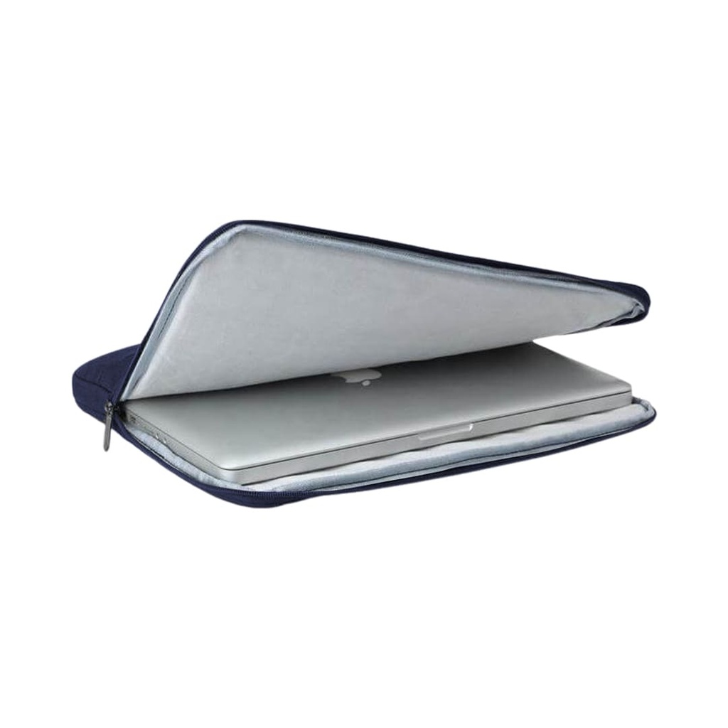 SALCEA - Santhome® 15" Laptop Sleeve - Navy Blue/Tan