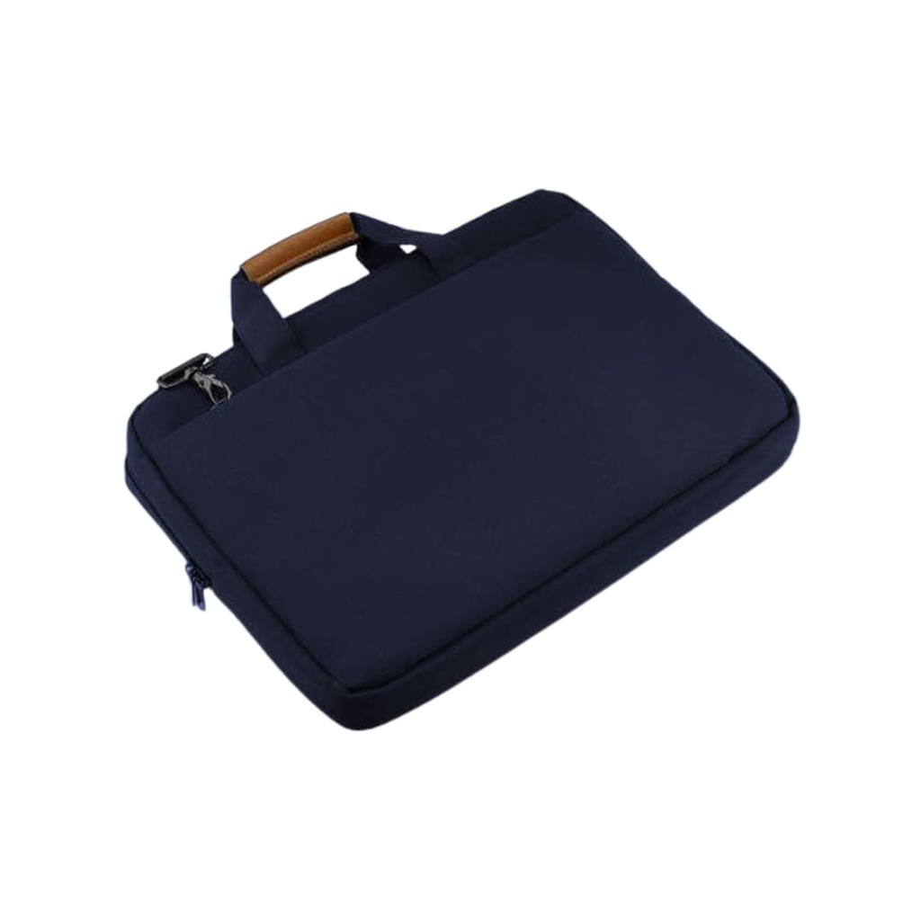 SLOTEN - Santhome® 15" Laptop Bag - Navy Blue/Tan
