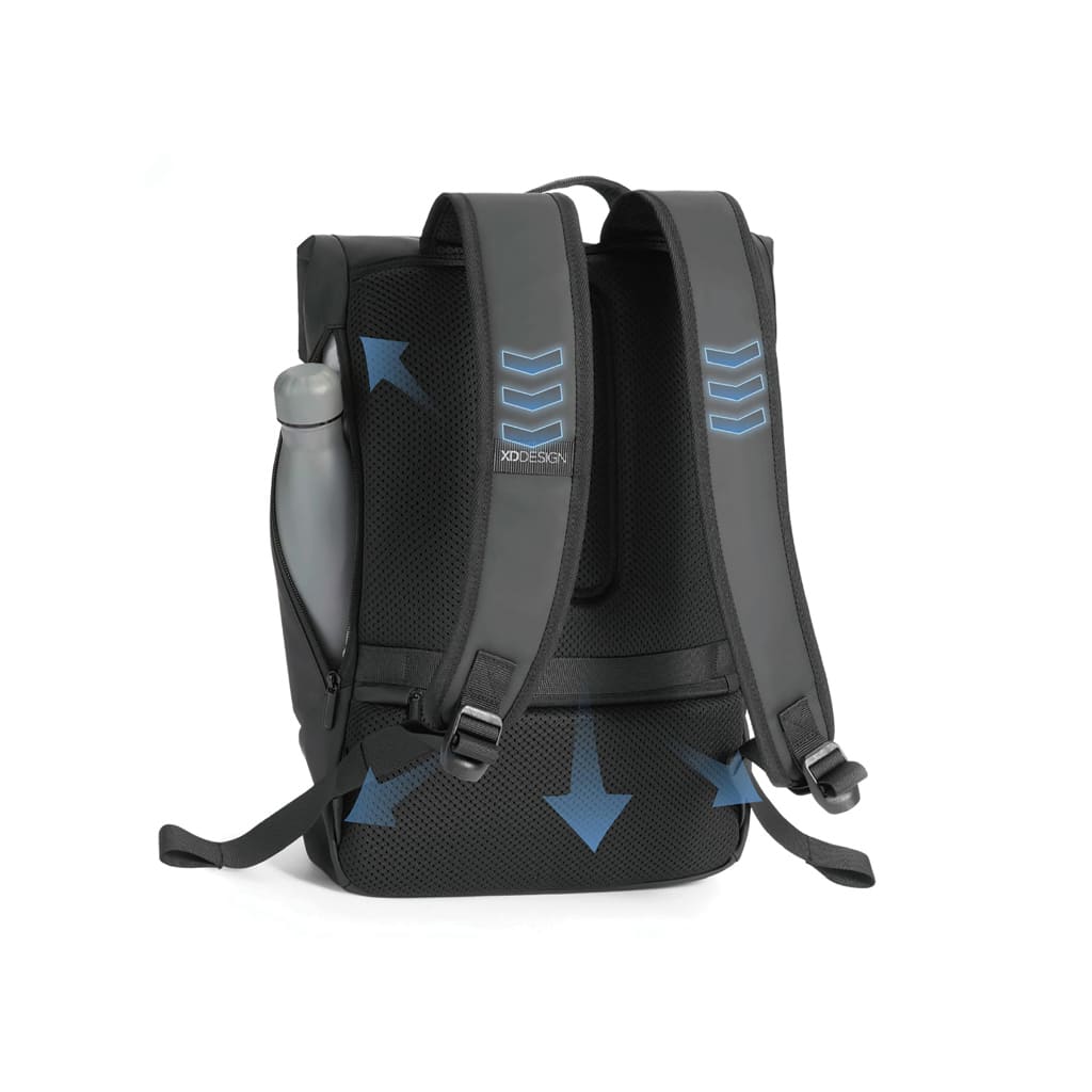 XDDESIGN Urban Water Resistant Flap-top Backpack - Black
