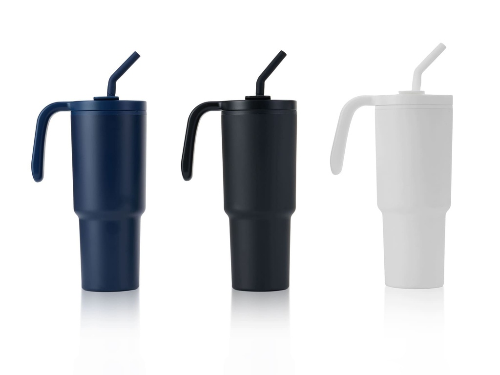 FORZA 360 - Hans Larsen Recycled Stainless Steel/PP Tumbler with 360 Branding - Black