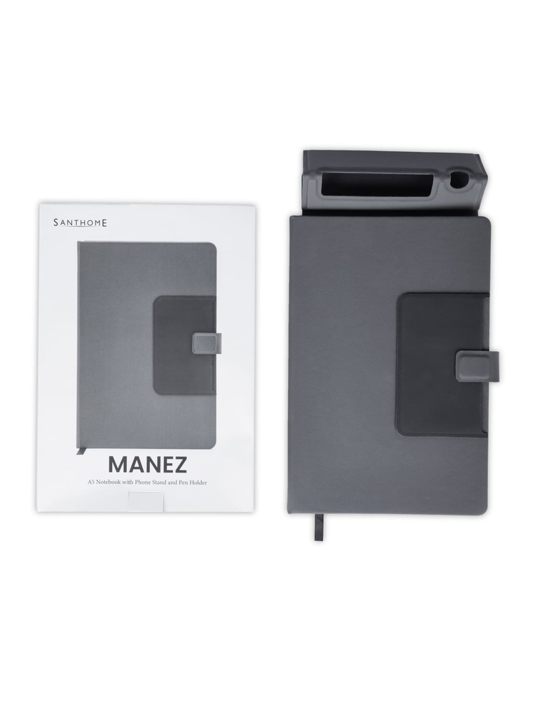 MANEZ - Santhome A5 Notebook with Phone Stand and Pen Holder