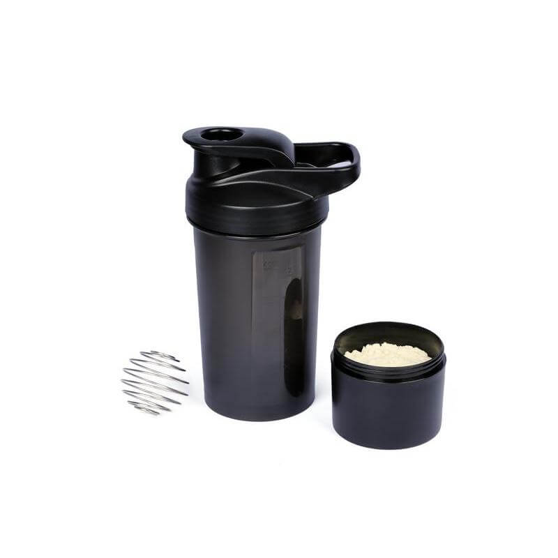 FINIQ - Giftology Protein Shaker Water Bottle with Cup - Black