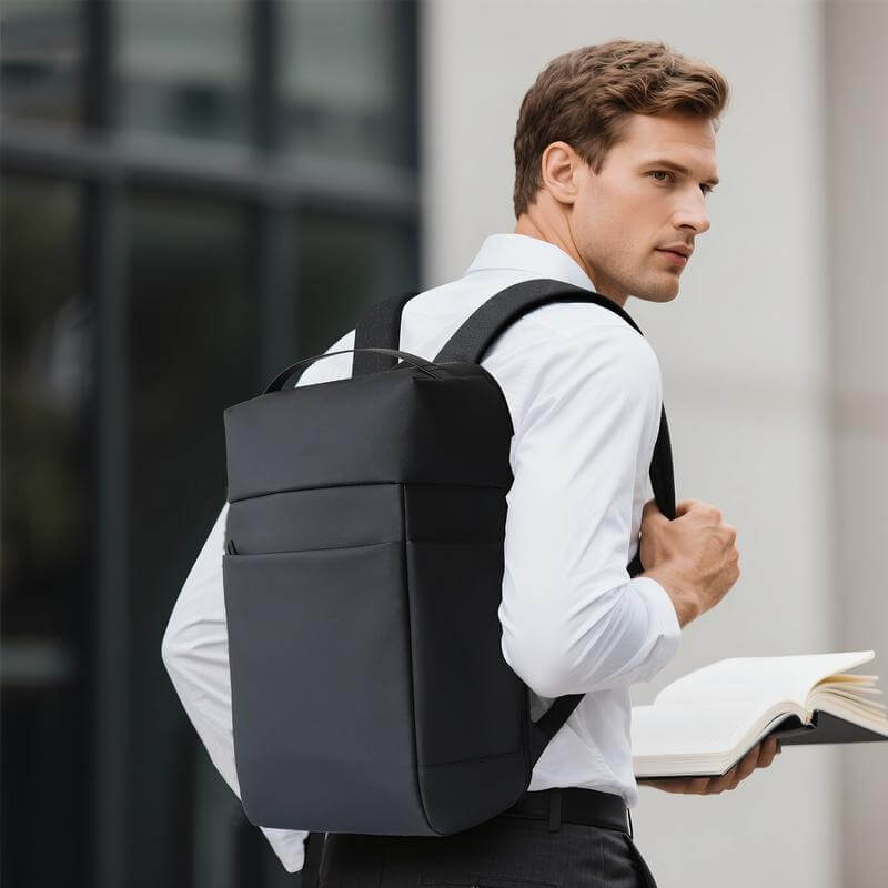 HALIFAX - Santhome Deluxe 15.6" Laptop Backpack - Black