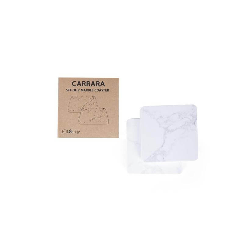 CARRARA - Giftology Set of 2 Marble Coasters