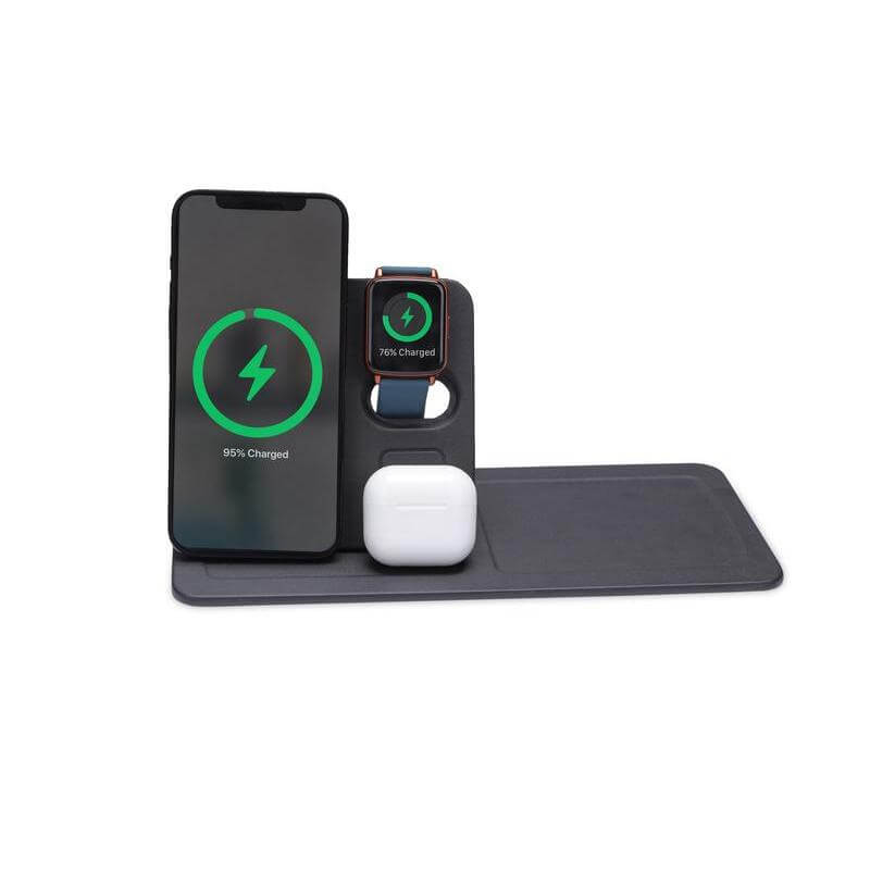 AVRON - Giftology 3-in-1 Magnetic Wireless Charger Desk Tray - Black