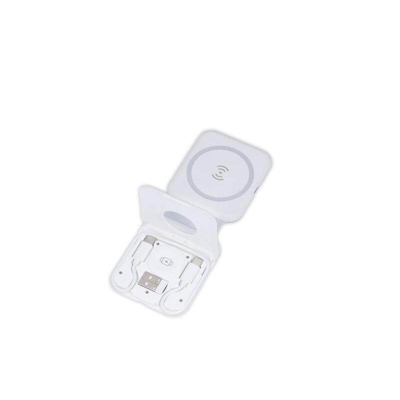 TURIN - @memorii Foldable Wireless Charger and Multicable Set - White