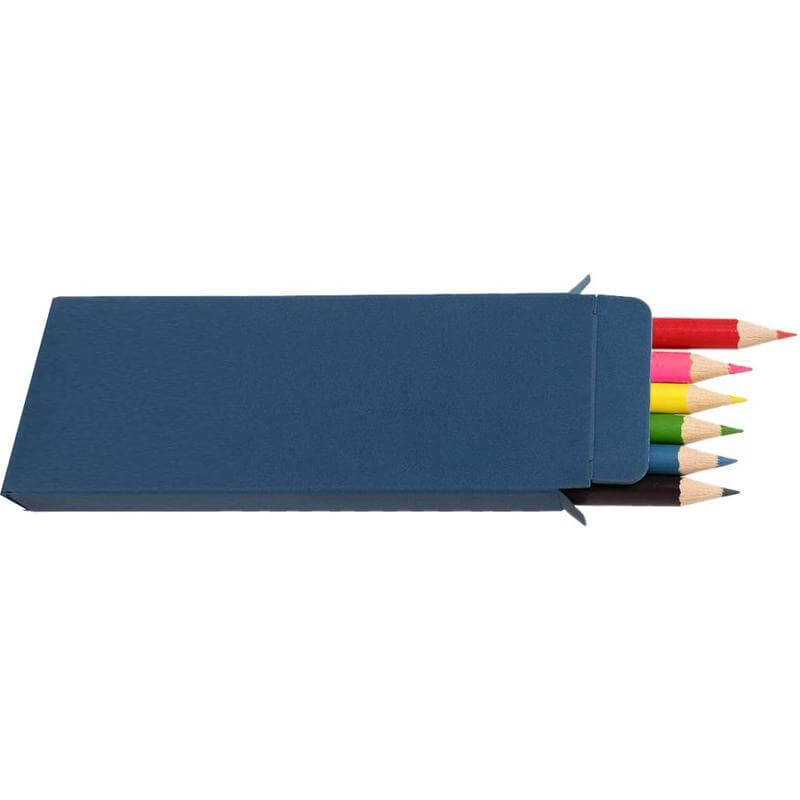 ORBE - Giftology Set of 6pcs Color Pencils in Denim Paper Box