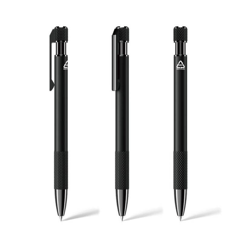 PILA - Recycled Aluminium Ballpoint Pen - Black
