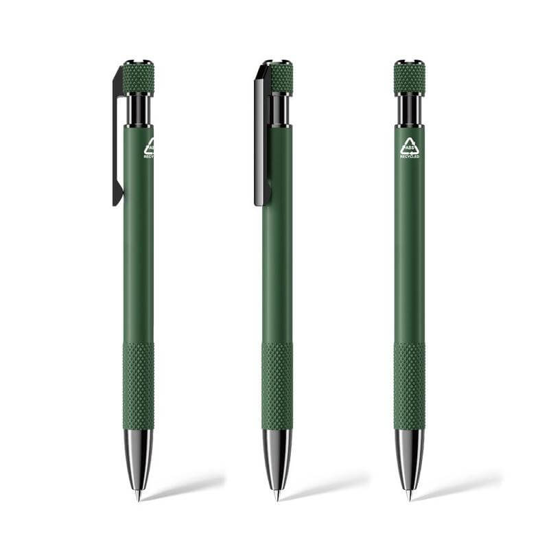 PILA - Recycled Aluminium Ballpoint Pen - Green