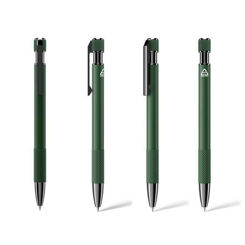 PILA - Recycled Aluminium Ballpoint Pen - Green