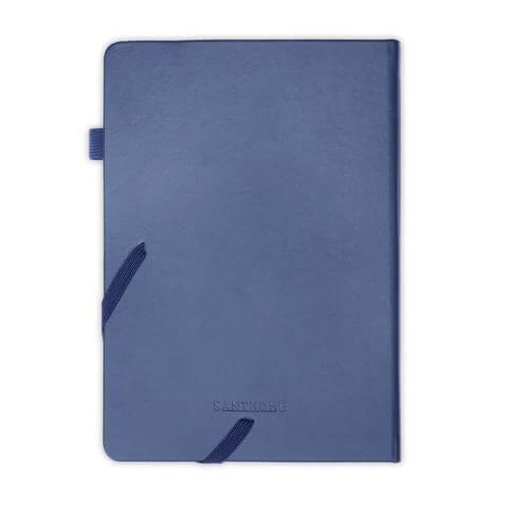 FAROE - Santhome A5 PU Hard Cover Notebook with Pen Loop - Navy Blue