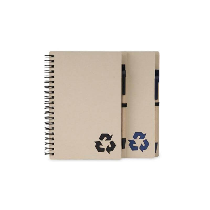 SION- eco-neutral B6 Notepad & Pen Set with Sticky Note - Black