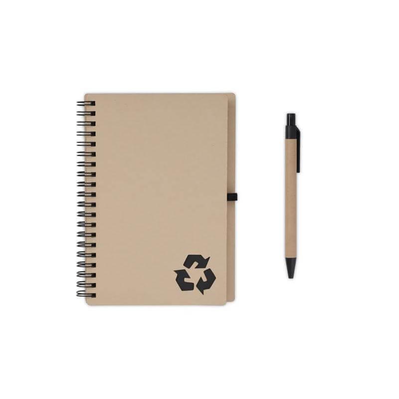 SION- eco-neutral B6 Notepad & Pen Set with Sticky Note - Black