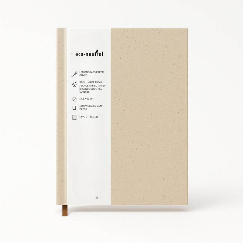 SALA - eco-neutral Lemongrass Cover A5 Notebook