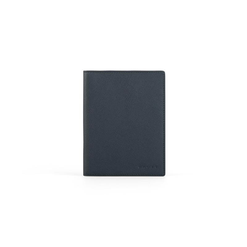 CROSS Saffiano Leather 4CC Passport Cover - Navy Blue