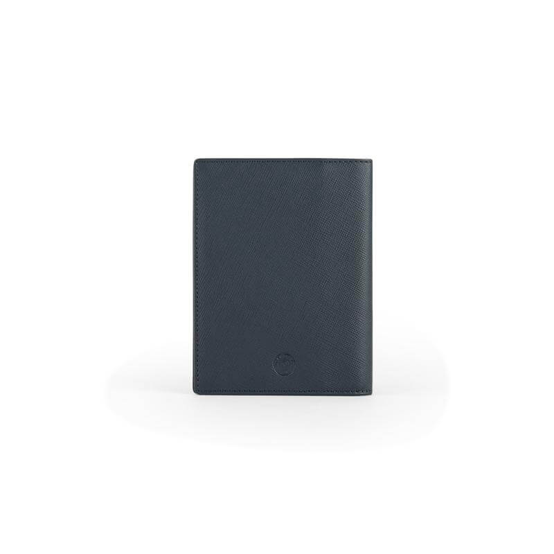 CROSS Saffiano Leather 4CC Passport Cover - Navy Blue