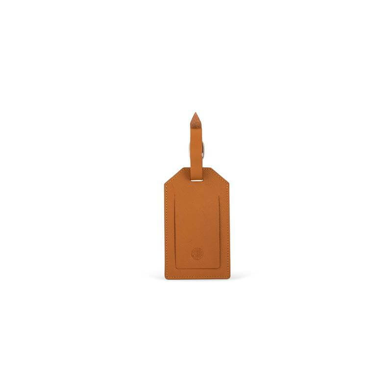 CROSS Saffiano Leather Luggage Label - Mocha