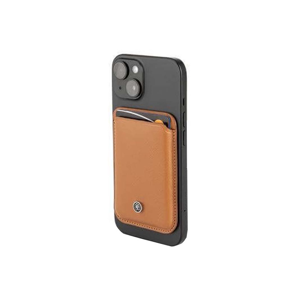 CROSS Saffiano Leather Magnetic Cardholder - Mocha