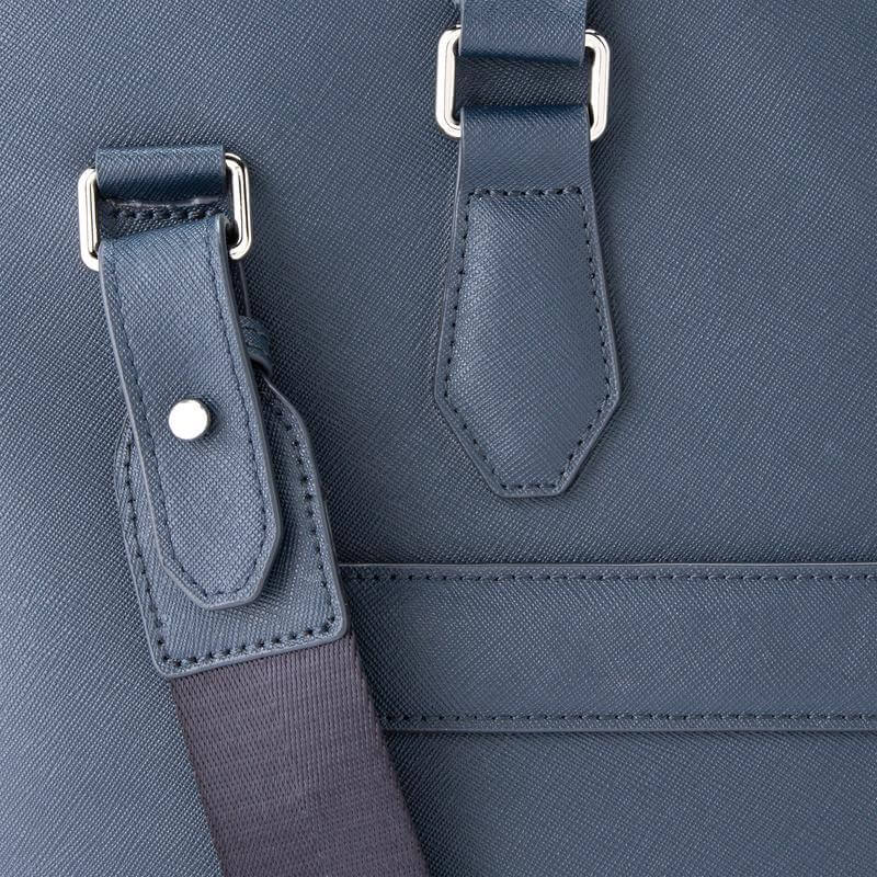 Cross Luxury Leather Briefcase - Navy Blue