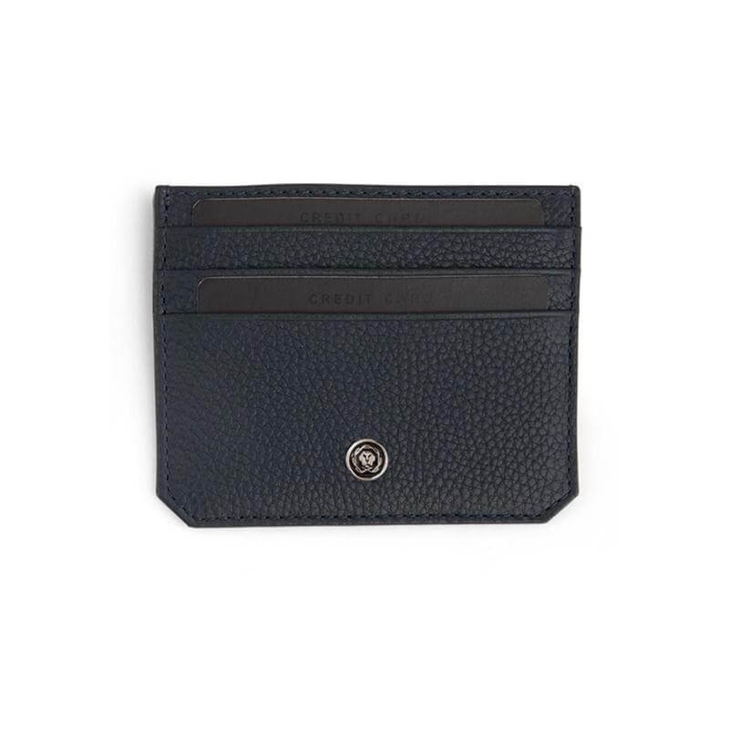 CROSS Pebble Leather 6CC Cardholder - Navy Blue