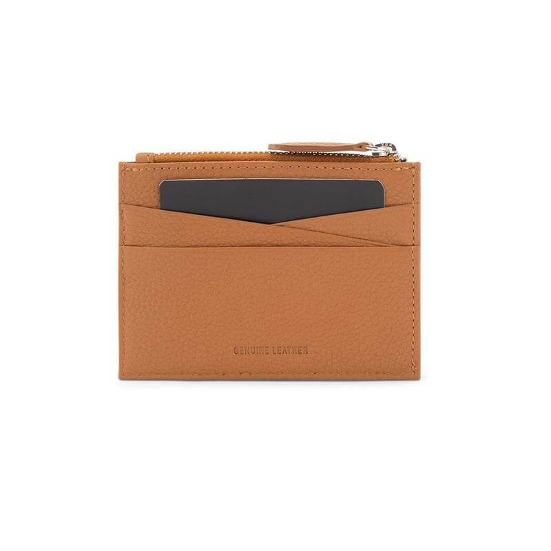 CROSS Pebble Leather Ladies' 6CC Zip Card Holder - Mocha