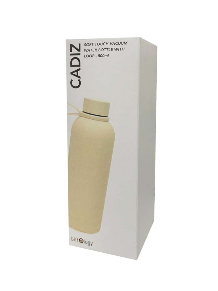 CADIZ - Giftology Double Wall Stainless Steel Bottle 500ml - Sand