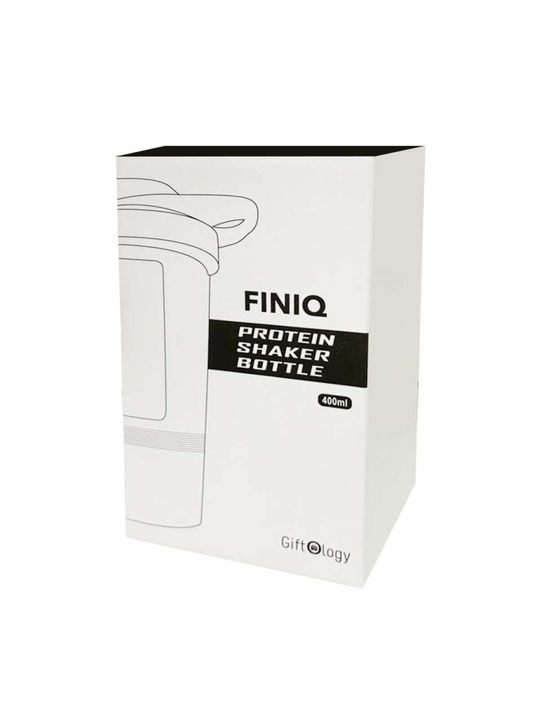 FINIQ - Giftology Protein Shaker Water Bottle with Cup - Black
