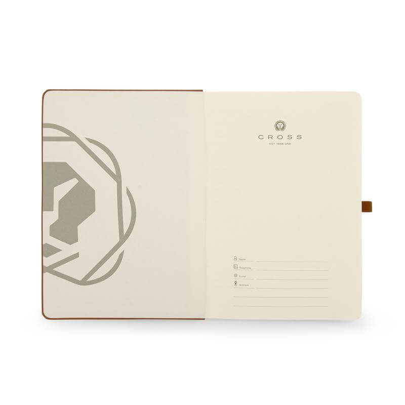 Cross Click™ Chrome Ballpoint Pen with Notebook and Cardholder Gift Set - Mocha