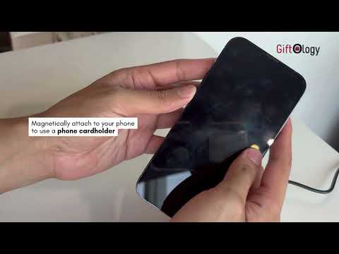 MAG3 - Giftology 3-in-1 Magnetic Wireless Charger Card Holder - Navy